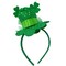 Little Top Hat St. Patrick's Sequin Headband, Green Hair Accessory With Clovers and Tulle for Holidays and Themed Parties, One Size Fits Most (Top Hat with Clovers and Tulle)